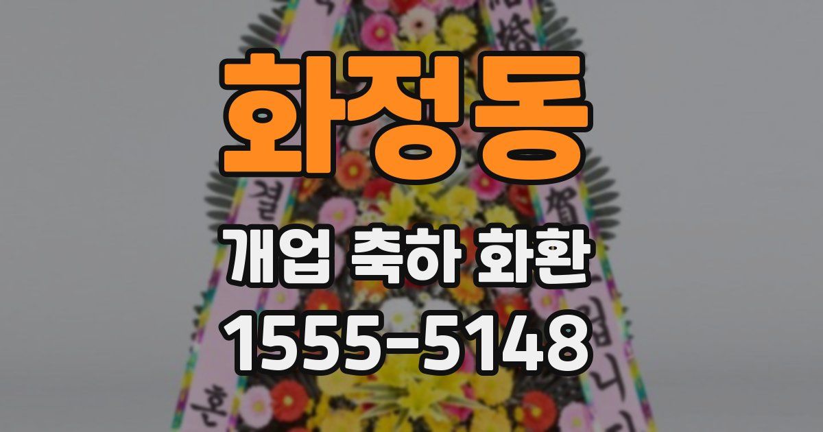 화정동 개업 축하 화환