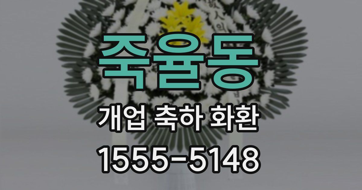 죽율동 개업 축하 화환