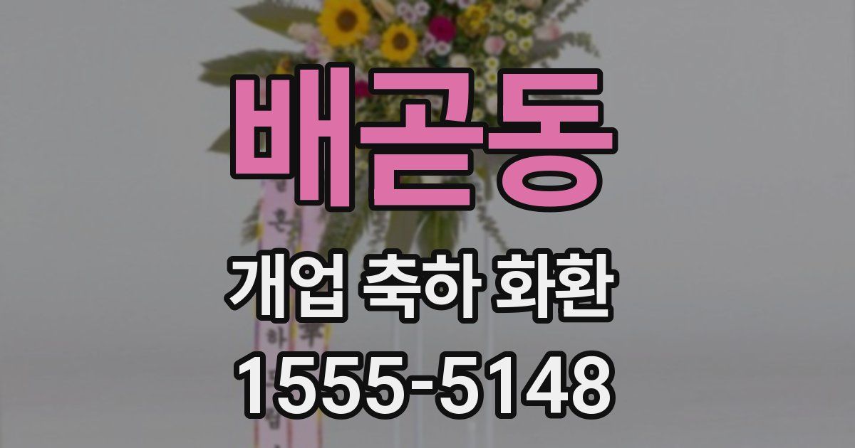 배곧동 개업 축하 화환