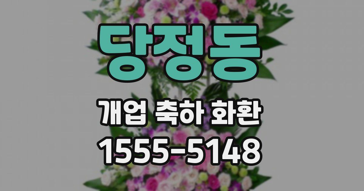 당정동 개업 축하 화환