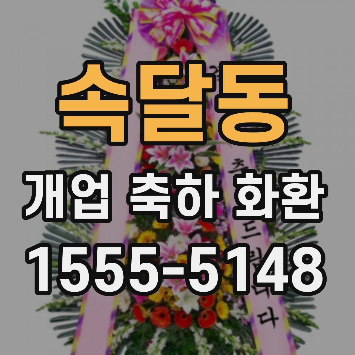 속달동 개업 축하 화환