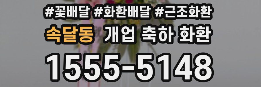 속달동 개업 축하 화환