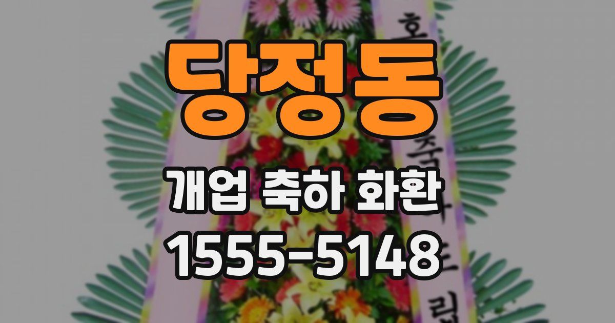 당정동 개업 축하 화환