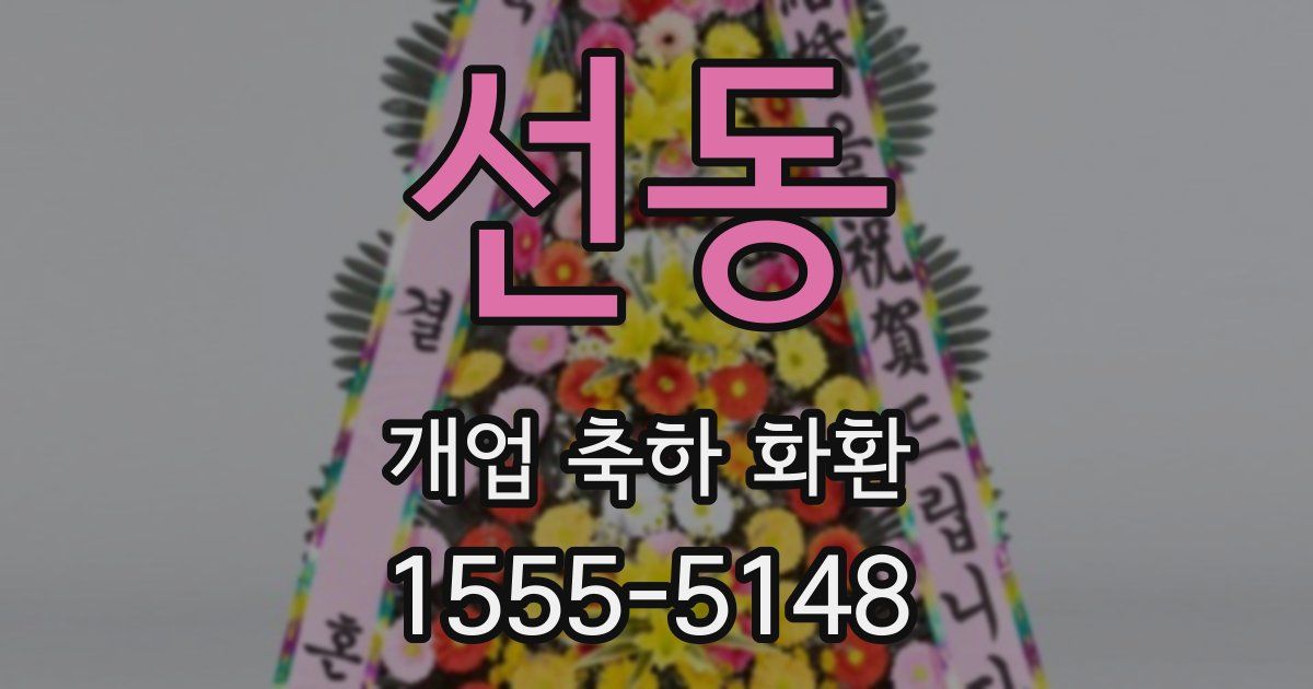 선동 개업 축하 화환