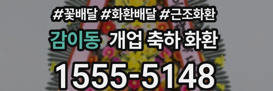 감이동 개업 축하 화환