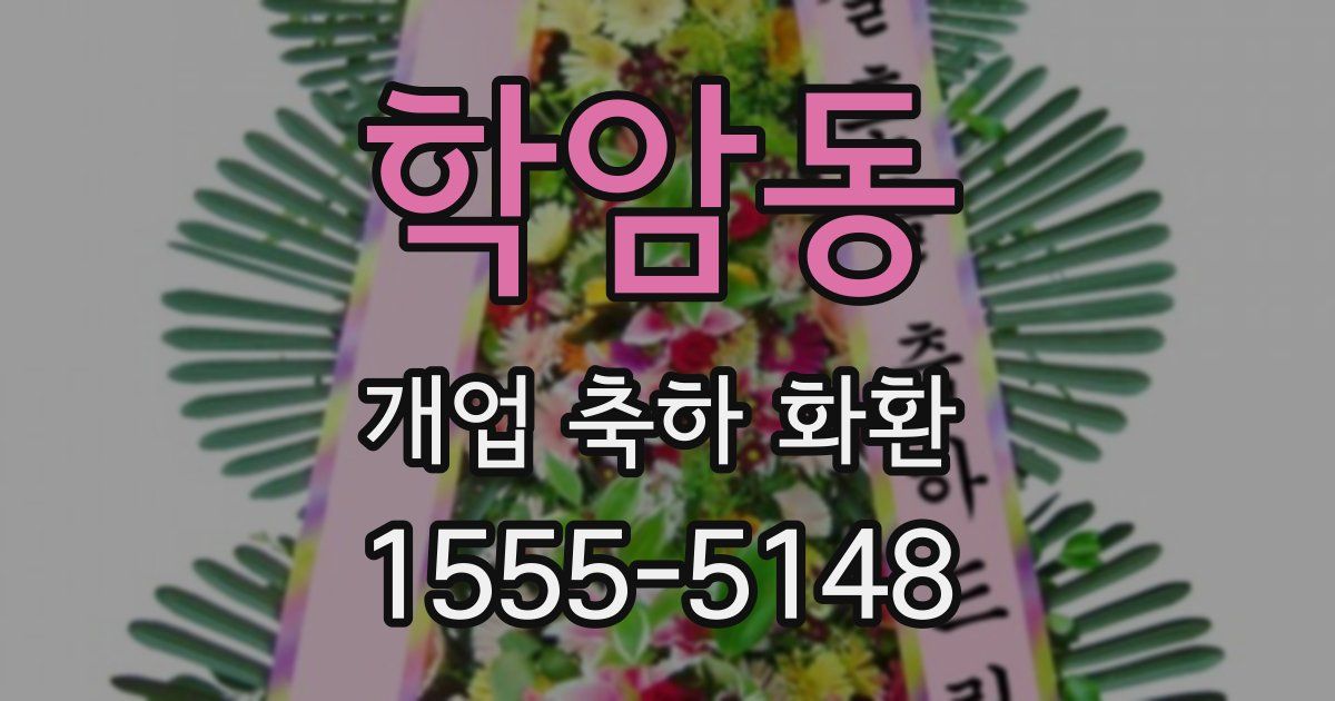 학암동 개업 축하 화환