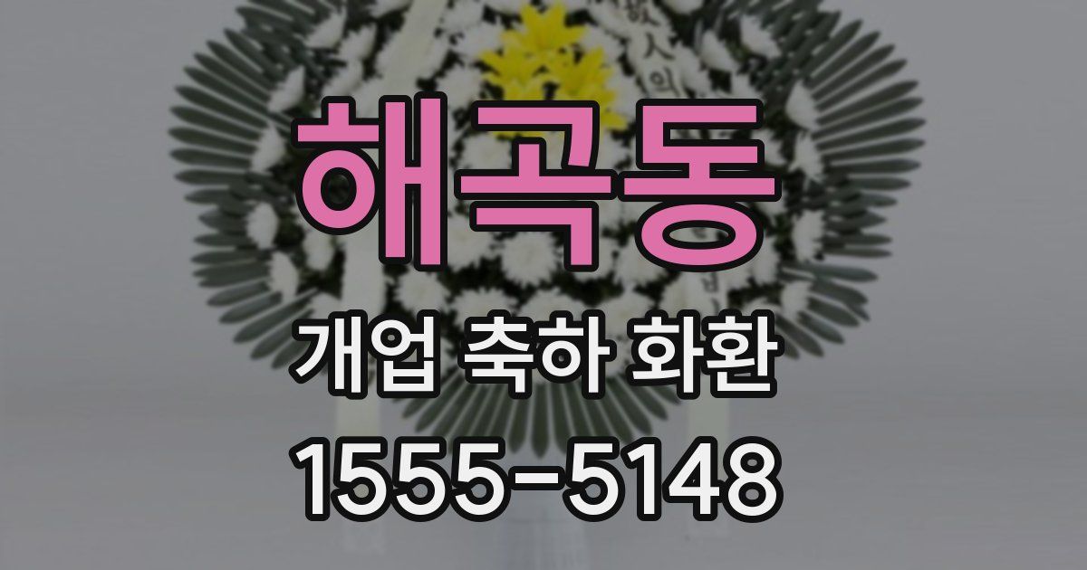 해곡동 개업 축하 화환