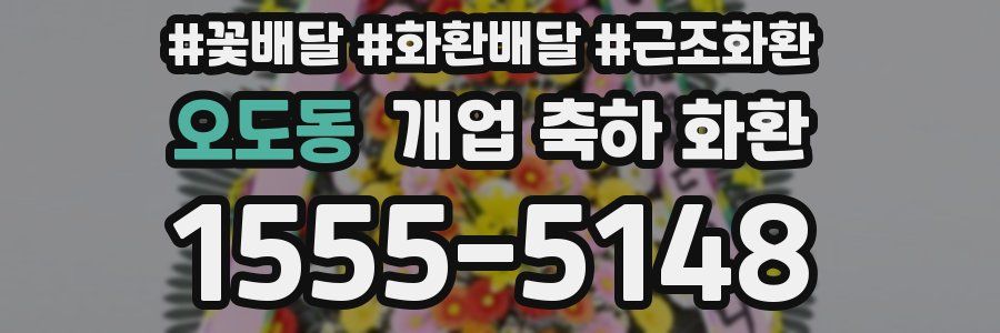 오도동 개업 축하 화환