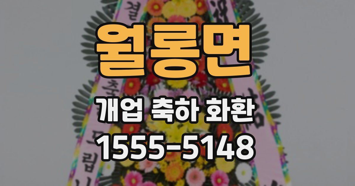 월롱면 개업 축하 화환