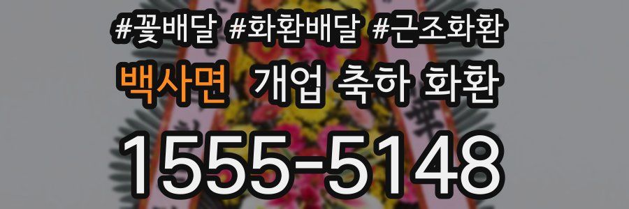 백사면 개업 축하 화환