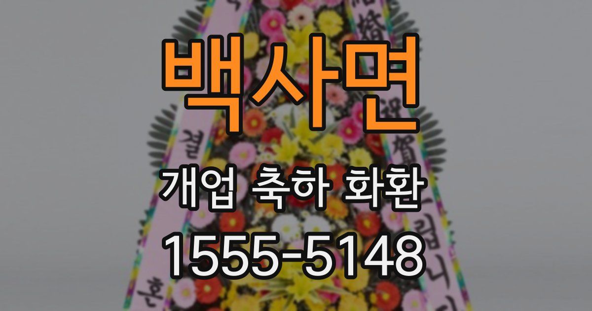 백사면 개업 축하 화환