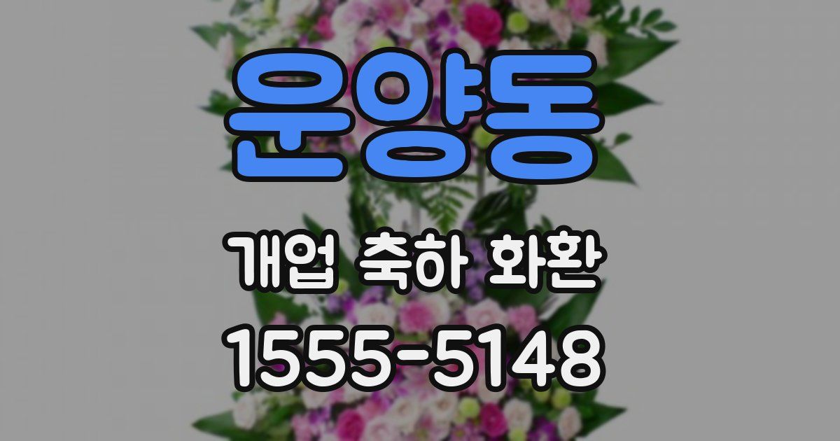 운양동 개업 축하 화환