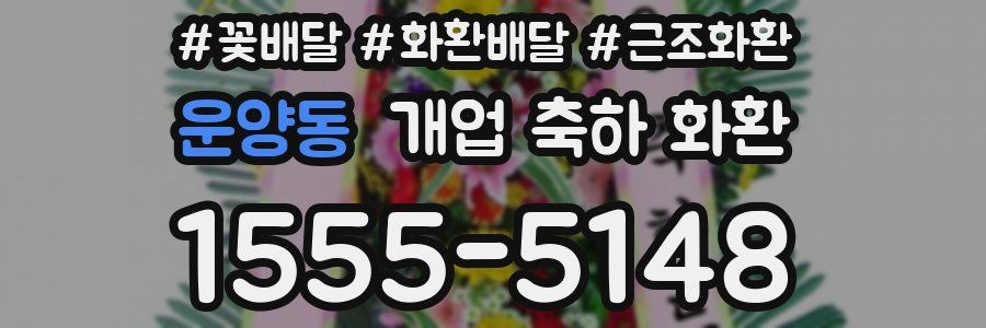 운양동 개업 축하 화환