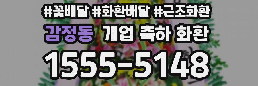 감정동 개업 축하 화환