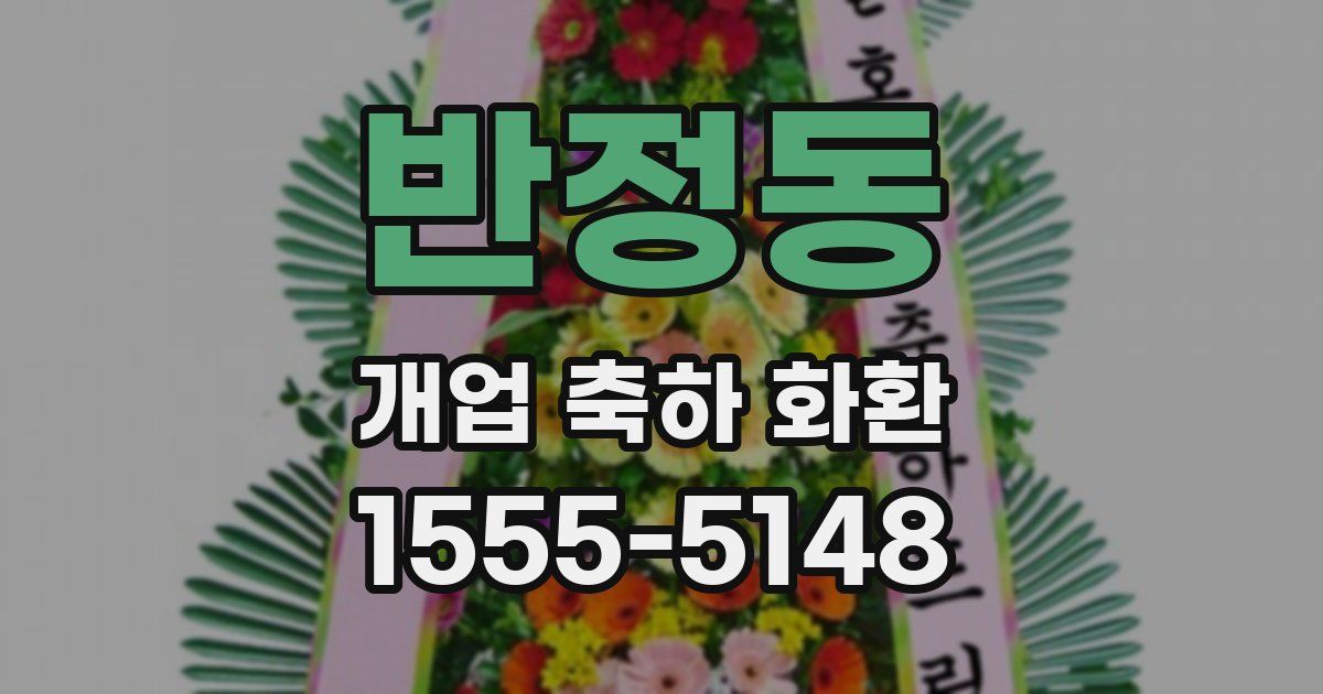 반정동 개업 축하 화환