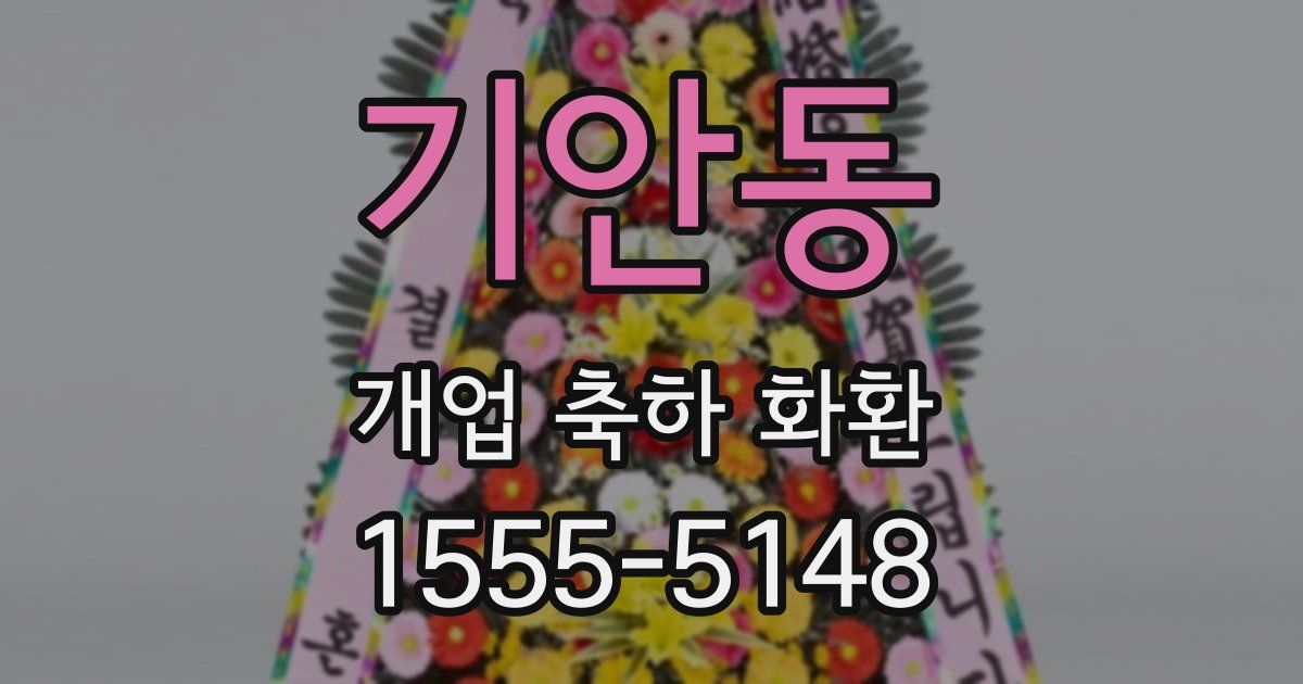 기안동 개업 축하 화환