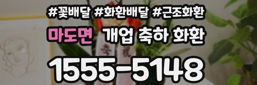 마도면 개업 축하 화환
