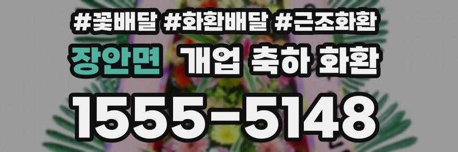 장안면 개업 축하 화환