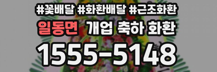 일동면 개업 축하 화환