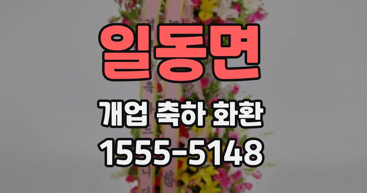 일동면 개업 축하 화환