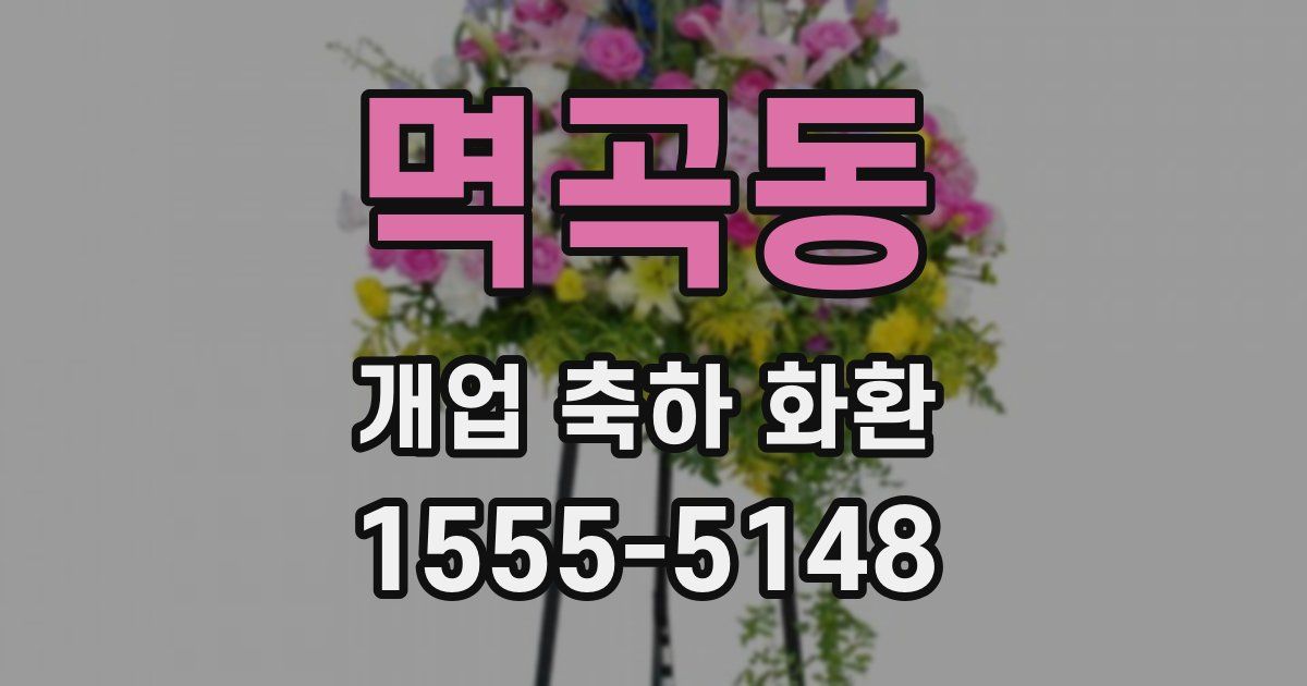 멱곡동 개업 축하 화환