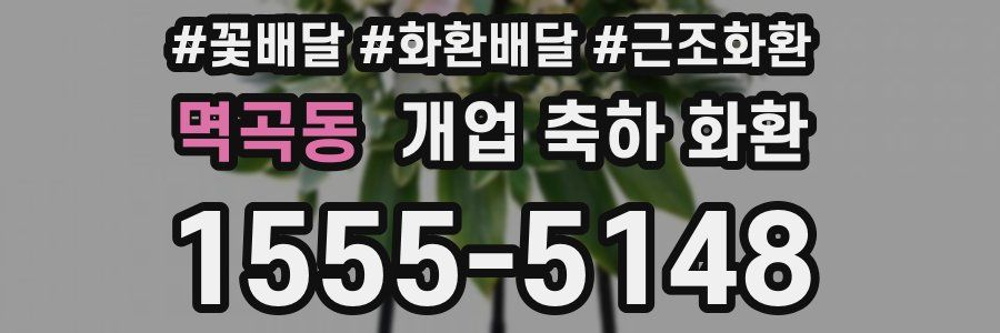멱곡동 개업 축하 화환
