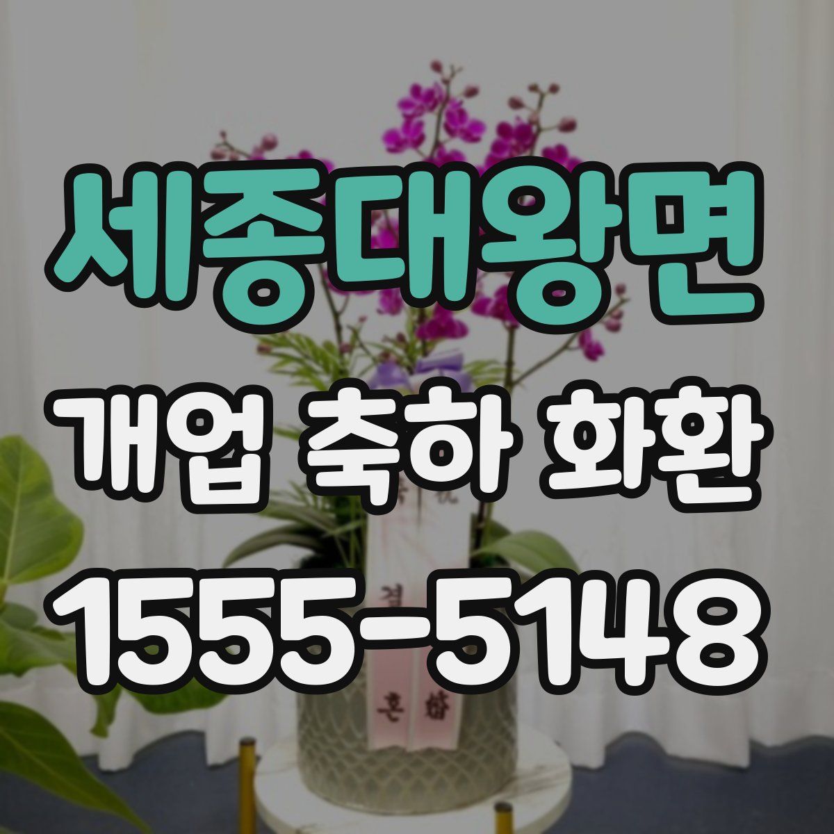 세종대왕면 개업 축하 화환