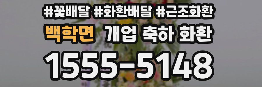 백학면 개업 축하 화환
