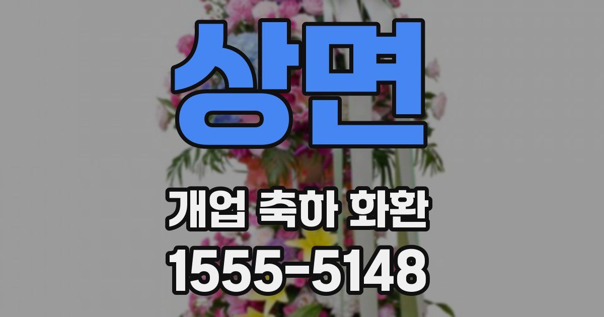 상면 개업 축하 화환
