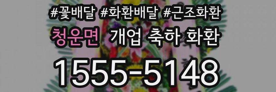청운면 개업 축하 화환