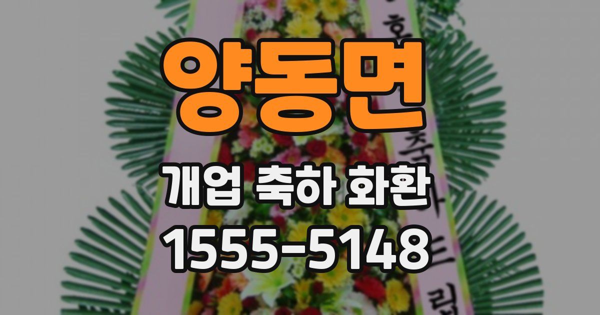 양동면 개업 축하 화환