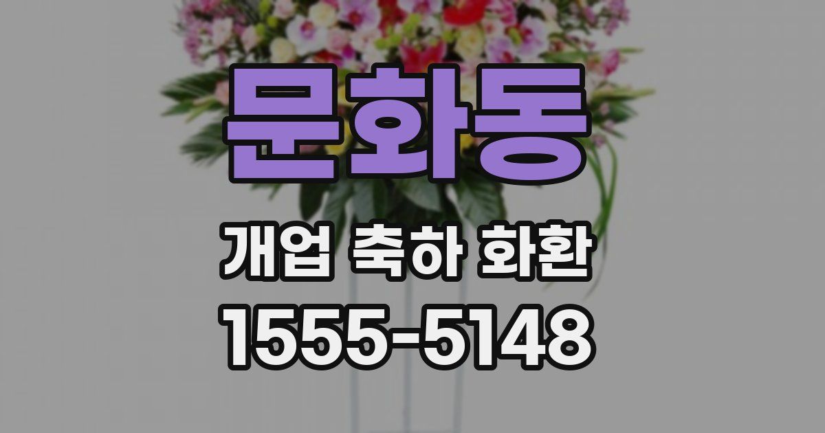 문화동 개업 축하 화환