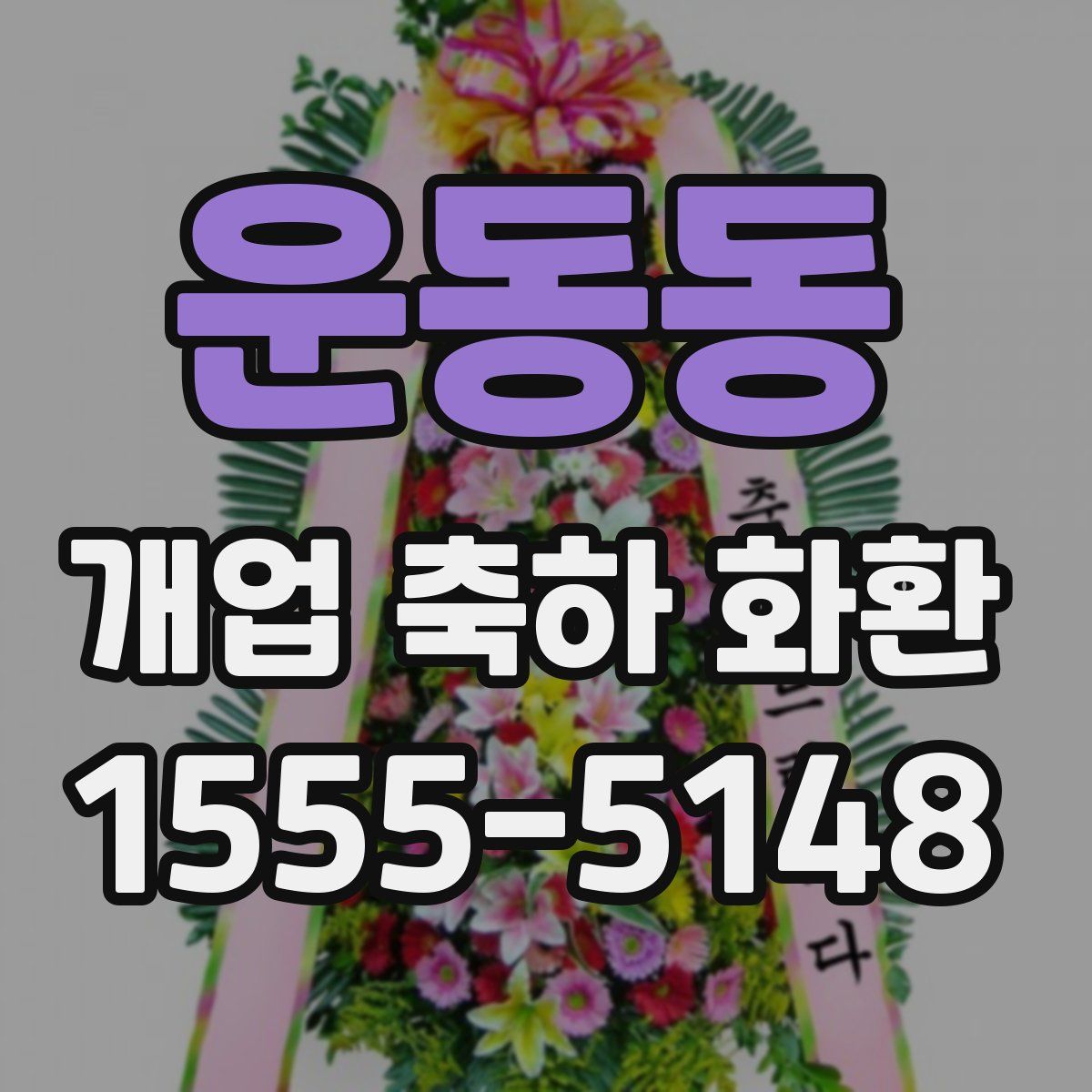 운동동 개업 축하 화환