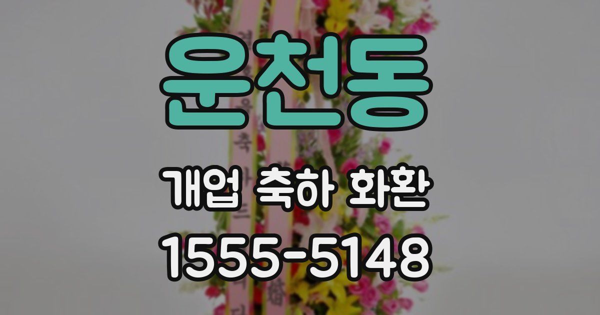 운천동 개업 축하 화환