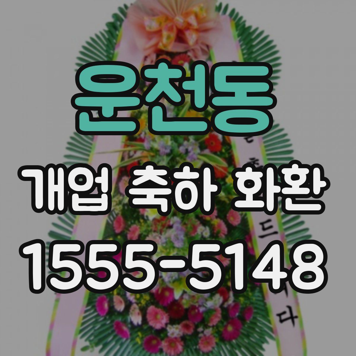 운천동 개업 축하 화환