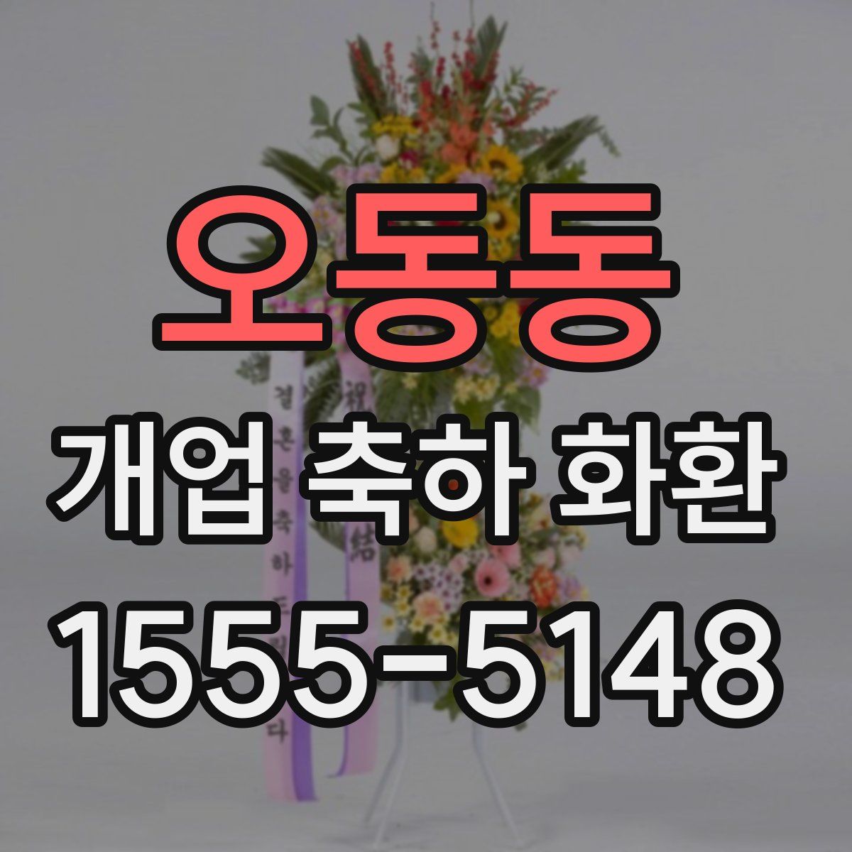 오동동 개업 축하 화환