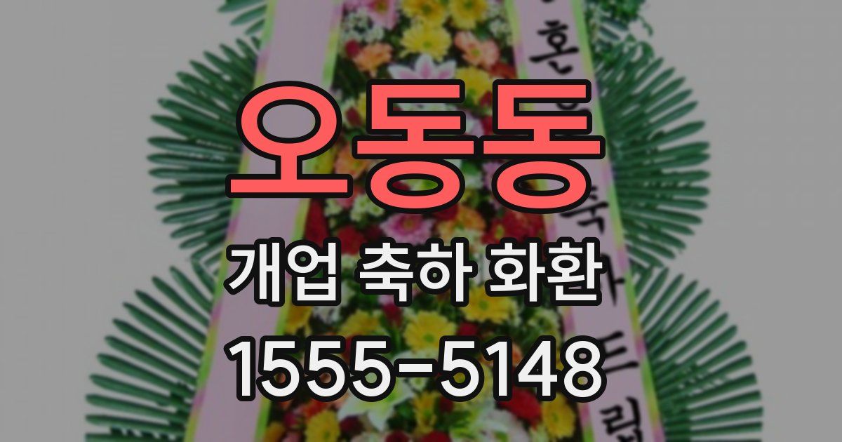오동동 개업 축하 화환