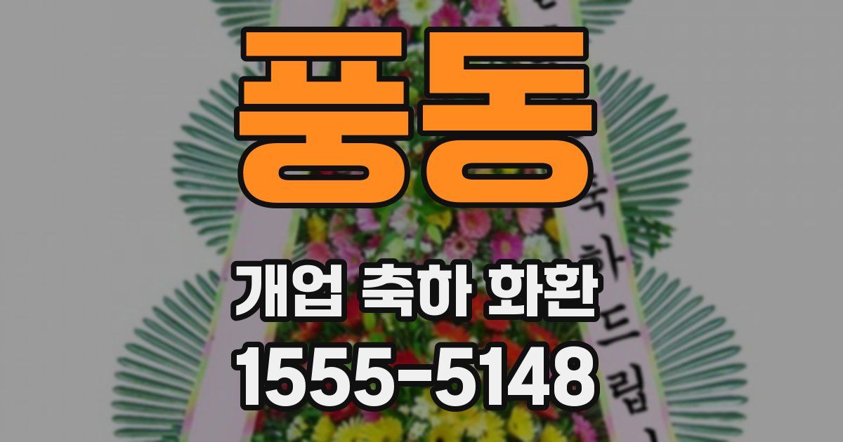 풍동 개업 축하 화환