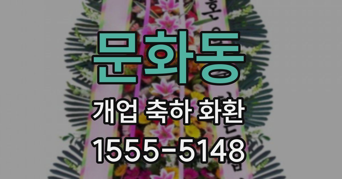 문화동 개업 축하 화환