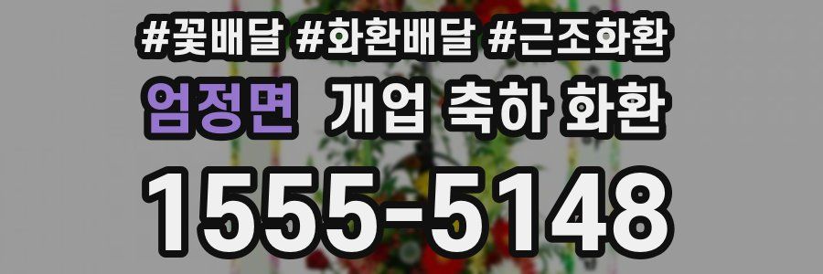 엄정면 개업 축하 화환