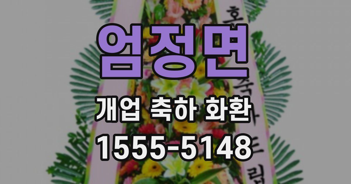 엄정면 개업 축하 화환
