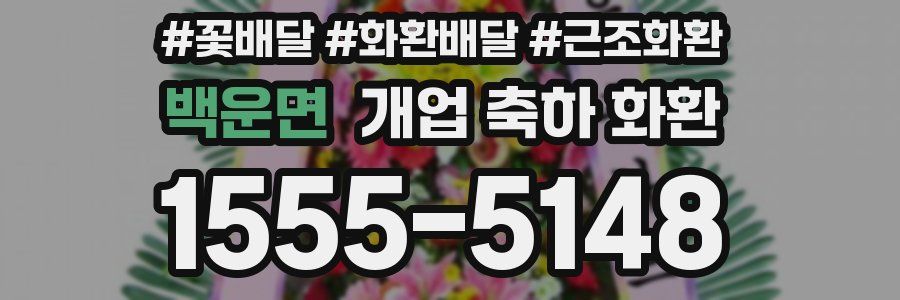 백운면 개업 축하 화환