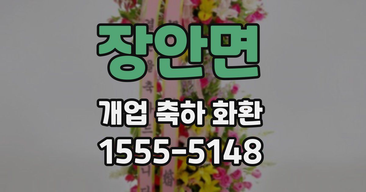 장안면 개업 축하 화환