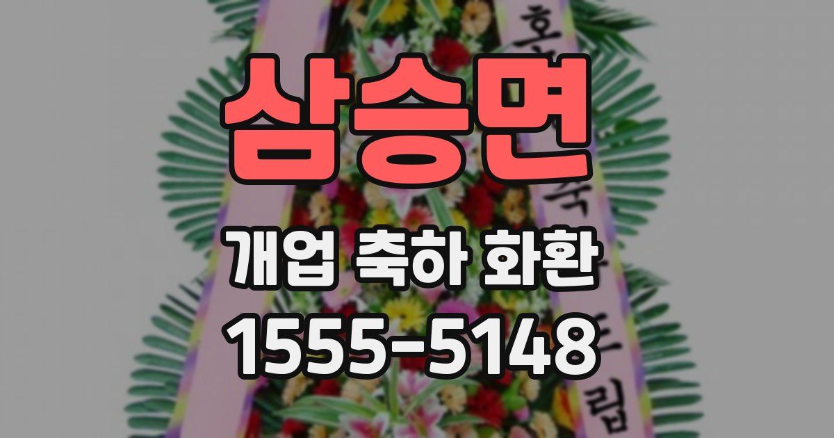 삼승면 개업 축하 화환