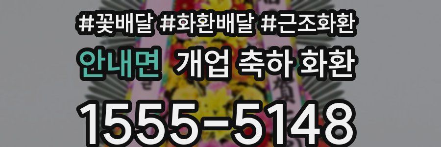 안내면 개업 축하 화환