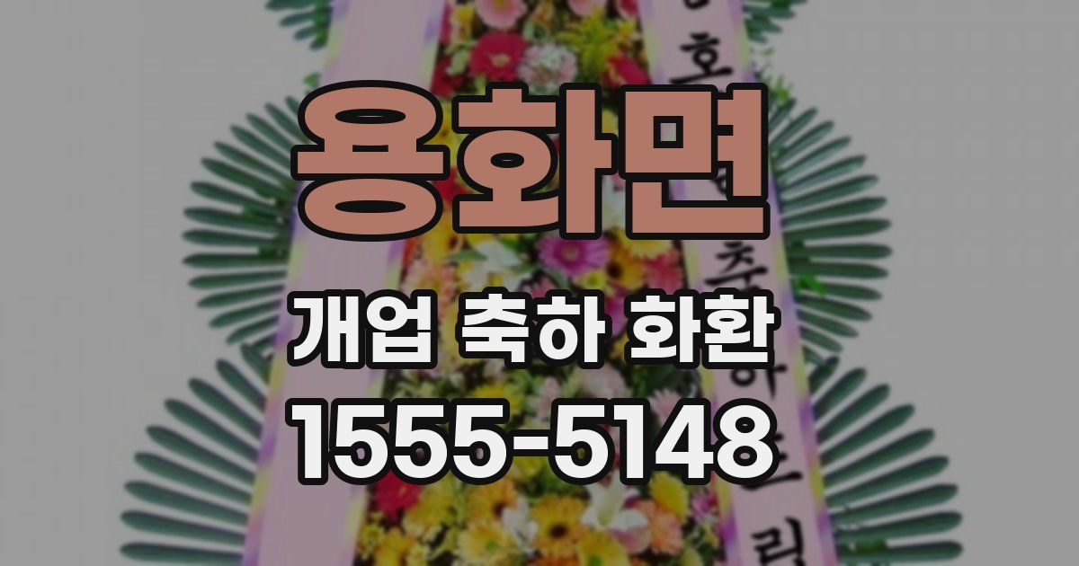 용화면 개업 축하 화환