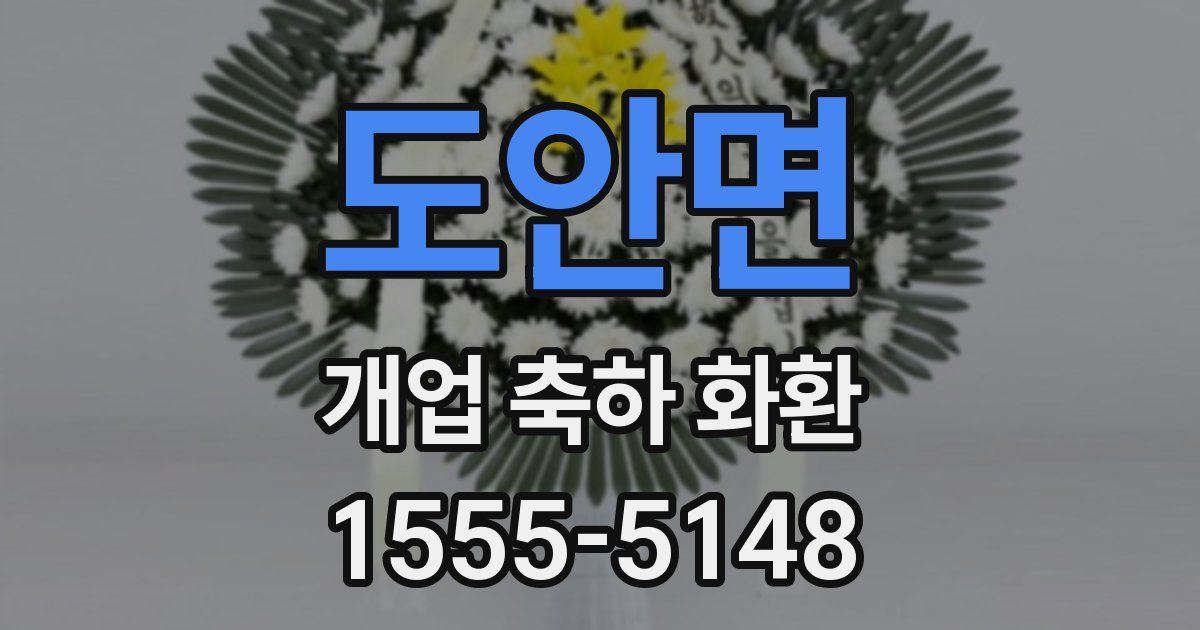 도안면 개업 축하 화환