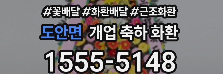 도안면 개업 축하 화환