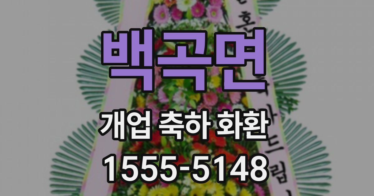 백곡면 개업 축하 화환