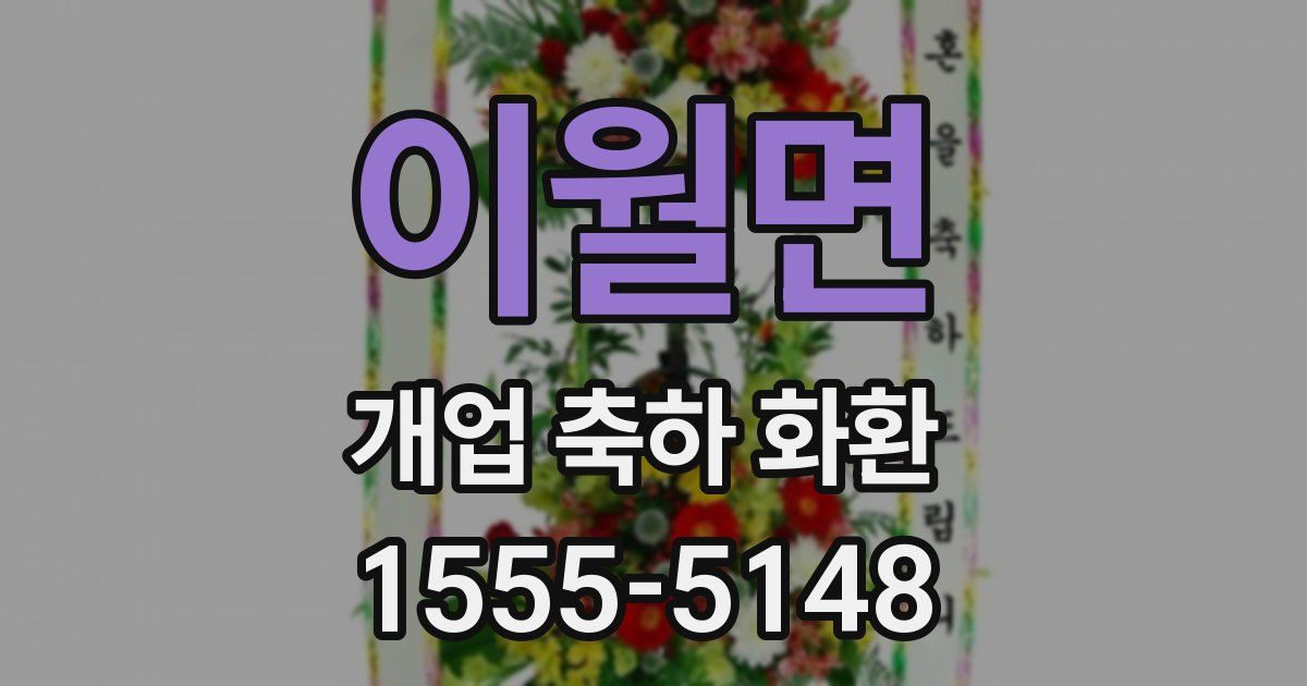 이월면 개업 축하 화환